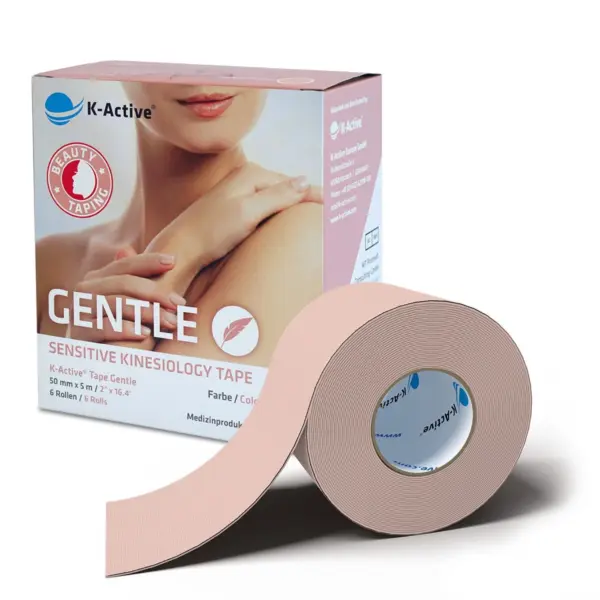 1 Rolle K-active Tape Gentle Tape 5 cm x 5 M. (aus 6er Schachtel)