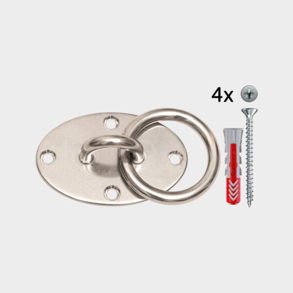 Deckenbefestigung Oval mit Schrauben & Dübel